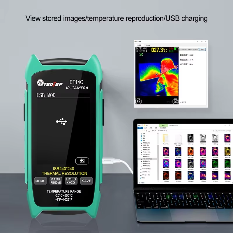 TOOLTOP ET14C 2.8inch Thermal  - đánh giá và giá Nf 521 Thermal Imaging Camera